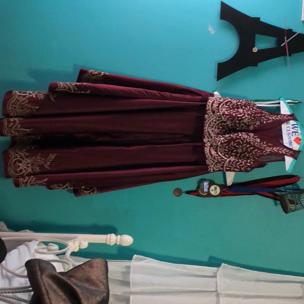 Two piece high low halter top dress